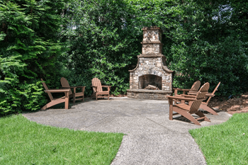 Outdoor fireplaces w/ seating area